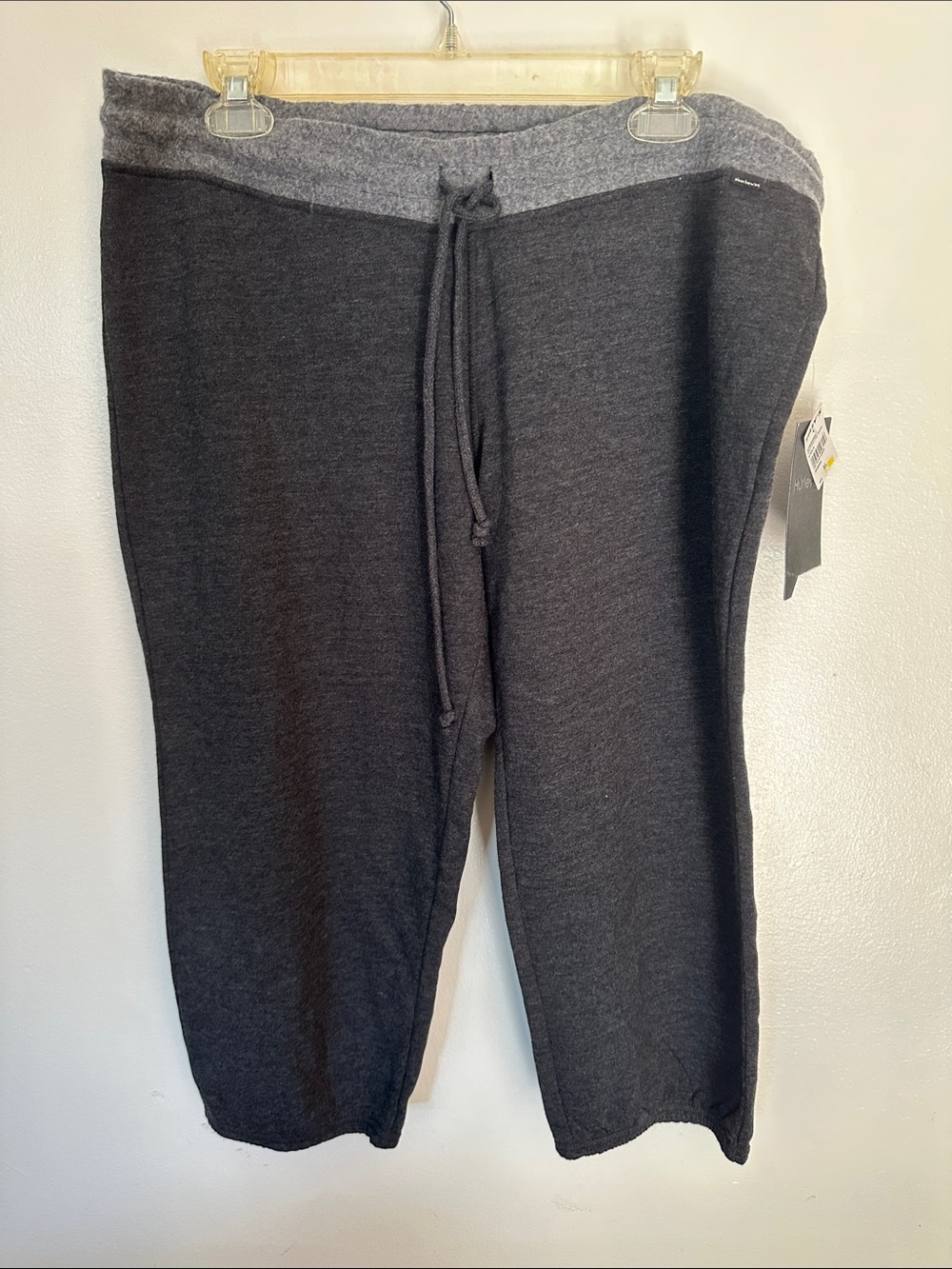 Hurley Women’s Dark Charcoal Gray Cropped Drawstring Joggers